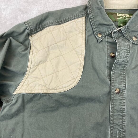 Gander Mountain Mens Shooting Shirt Large Quilted Shoulder Long Sleeve Casual - Picture 6 of 9
